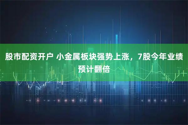 股市配资开户 小金属板块强势上涨，7股今年业绩预计翻倍